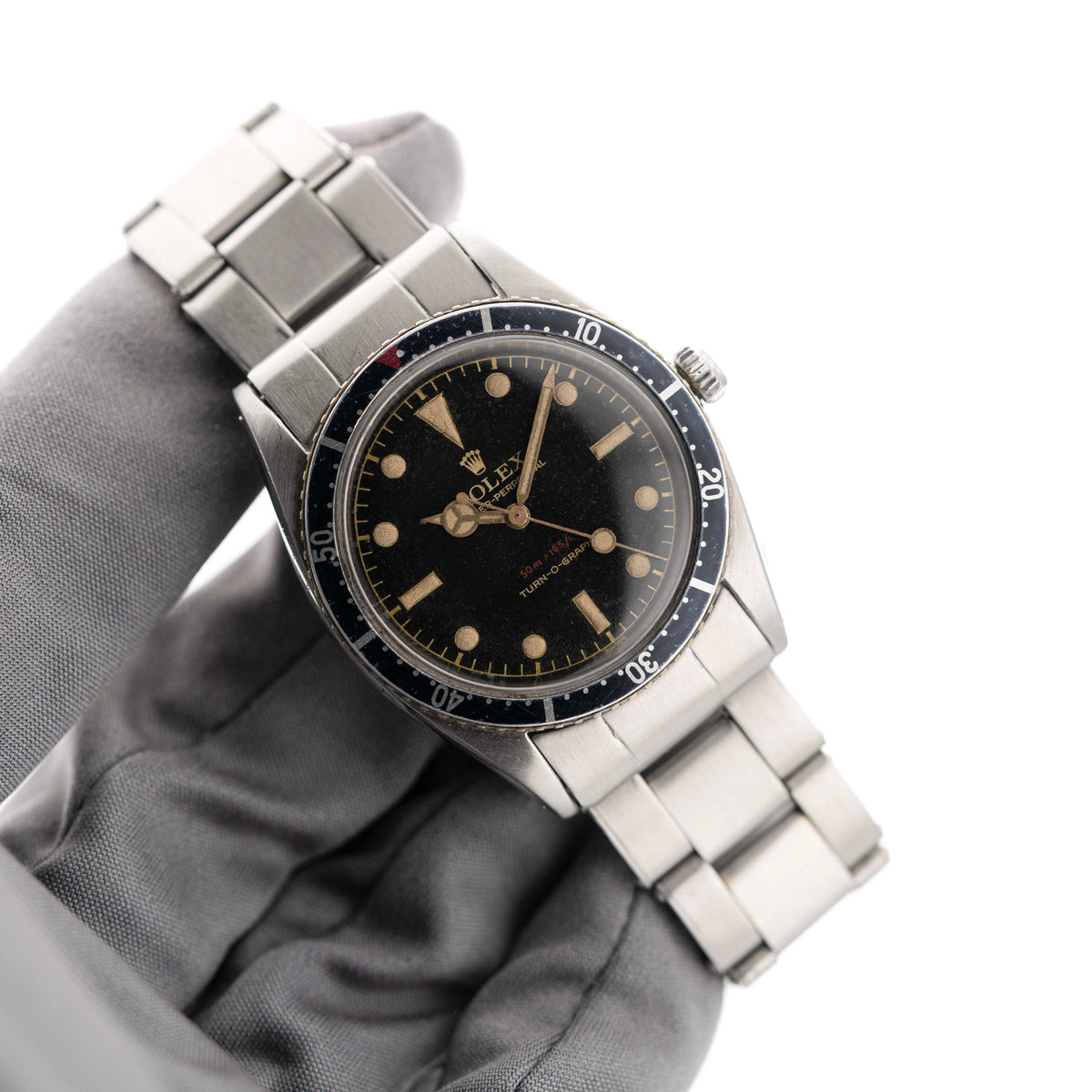 Rolex Datejust Turn-O-Graph Gilt Dial Red Depth Ref. 6202 Red Triangle Bezel