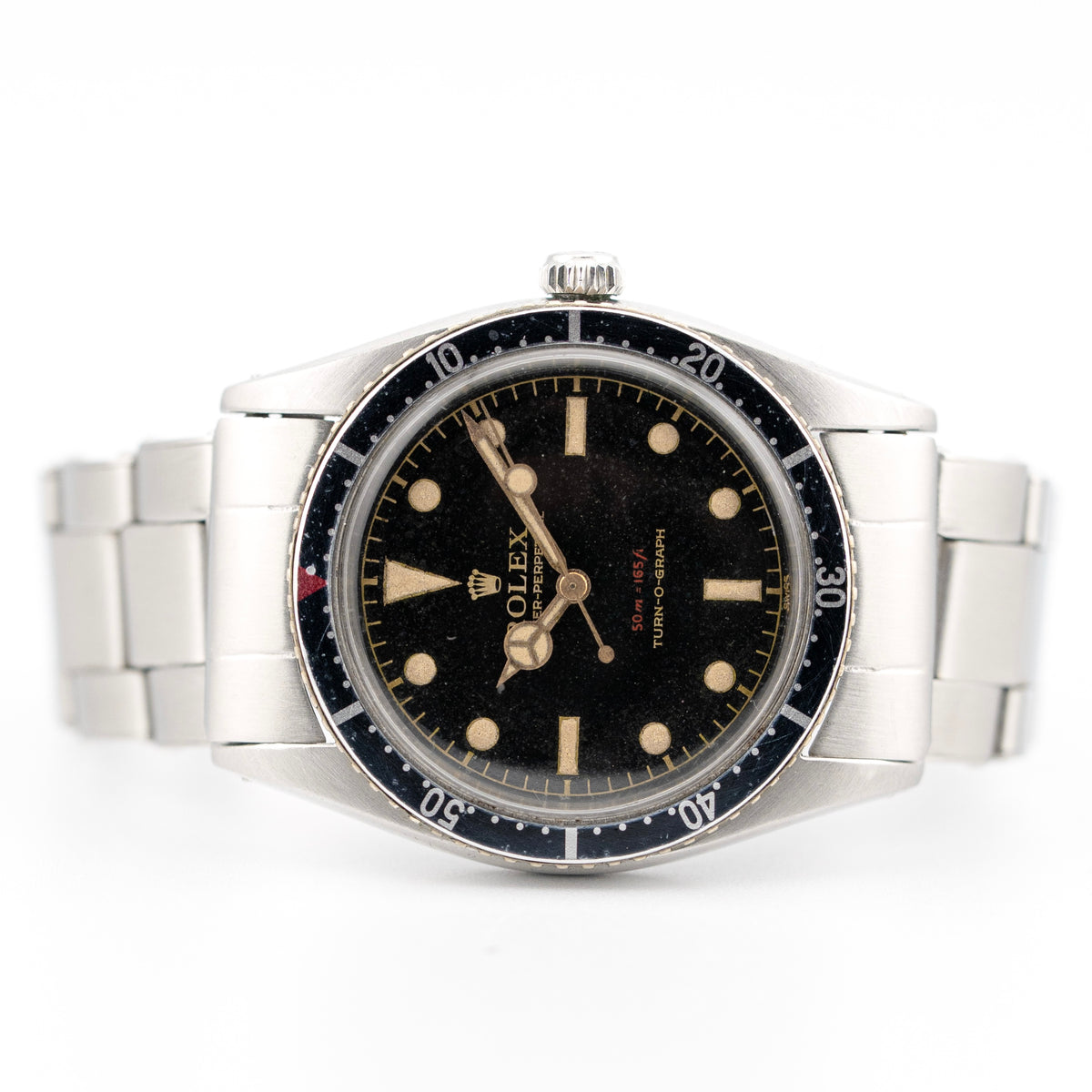 Rolex Datejust Turn-O-Graph Gilt Dial Red Depth Ref. 6202 Red Triangle Bezel