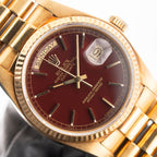 Rolex Day-Date 36 Ref. 18038 Oxblood 'Stella Dial'